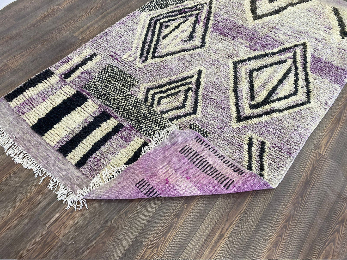 Tapis bohème vintage 5x8 pieds, tapis shag berbère marocain.