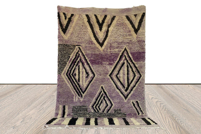 Tapis bohème vintage 5x8 pieds, tapis shag berbère marocain.