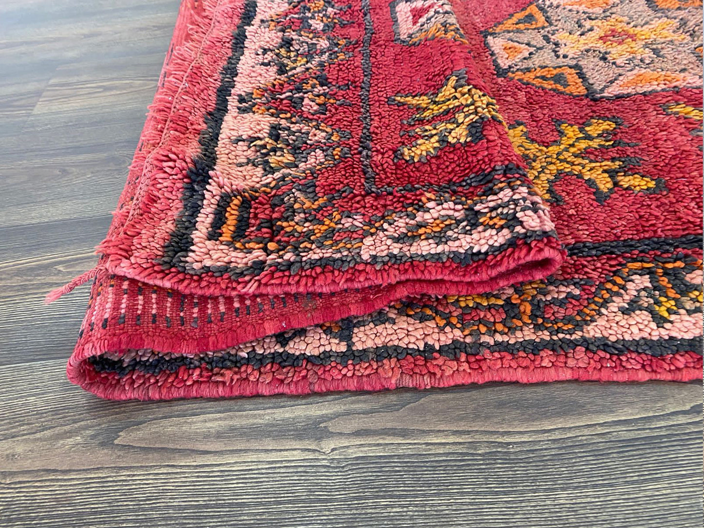 Tapis marocain de petite taille 3x6 pieds, tapis berbères vintage.