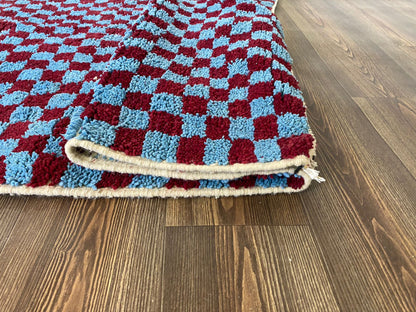 Checkered rug, Moroccan rug - Checkerboard carpet.