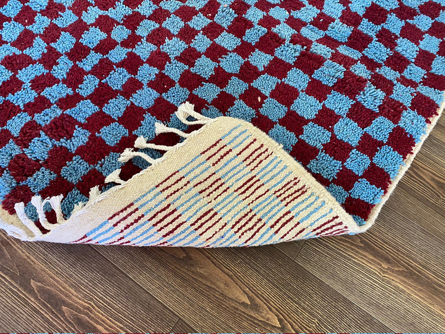 Checkered rug, Moroccan rug - Checkerboard carpet.