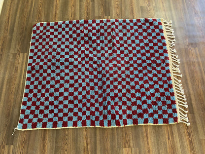 Checkered rug, Moroccan rug - Checkerboard carpet.