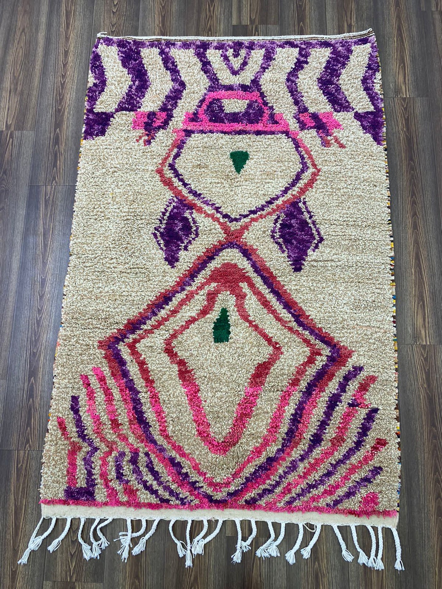 4x6 Feet Moroccan Colorful Abstract Tribal Area Rug.