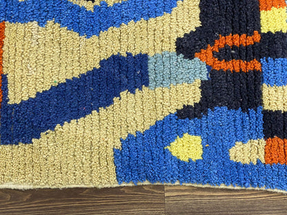 4x6 Feet Abstract Colorful Rug, Soft Area Rug.