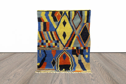 4x6 Feet Abstract Colorful Rug, Soft Area Rug.