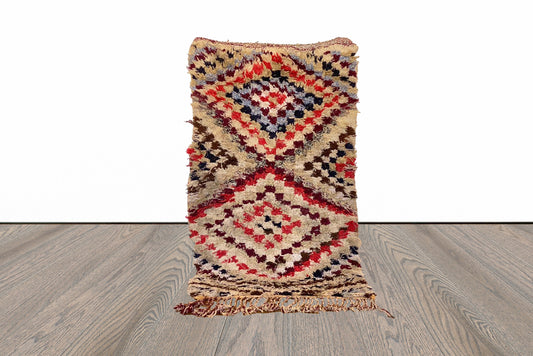 Petit tapis - Marocain - Tapis étroit vintage, 2x3 FT.