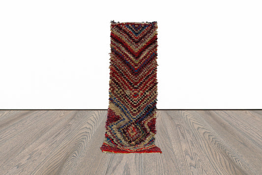 2x7 Berber Colorful Runner Rug.