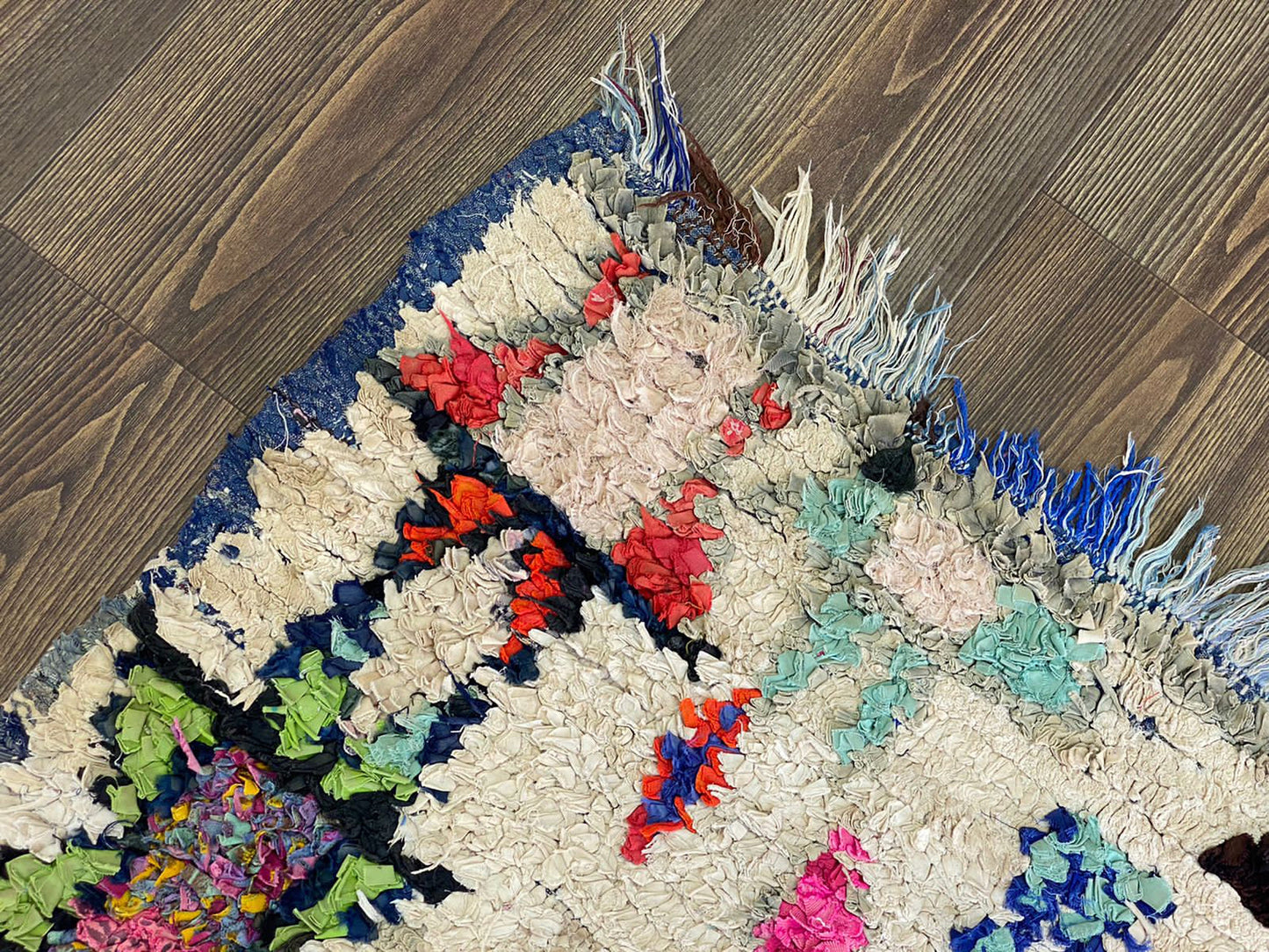 3x6 Feet Colorful Decorative Boucherouite Runner Rug.