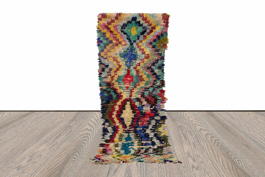 Tapis de couloir tribal vintage marocain 8x3.