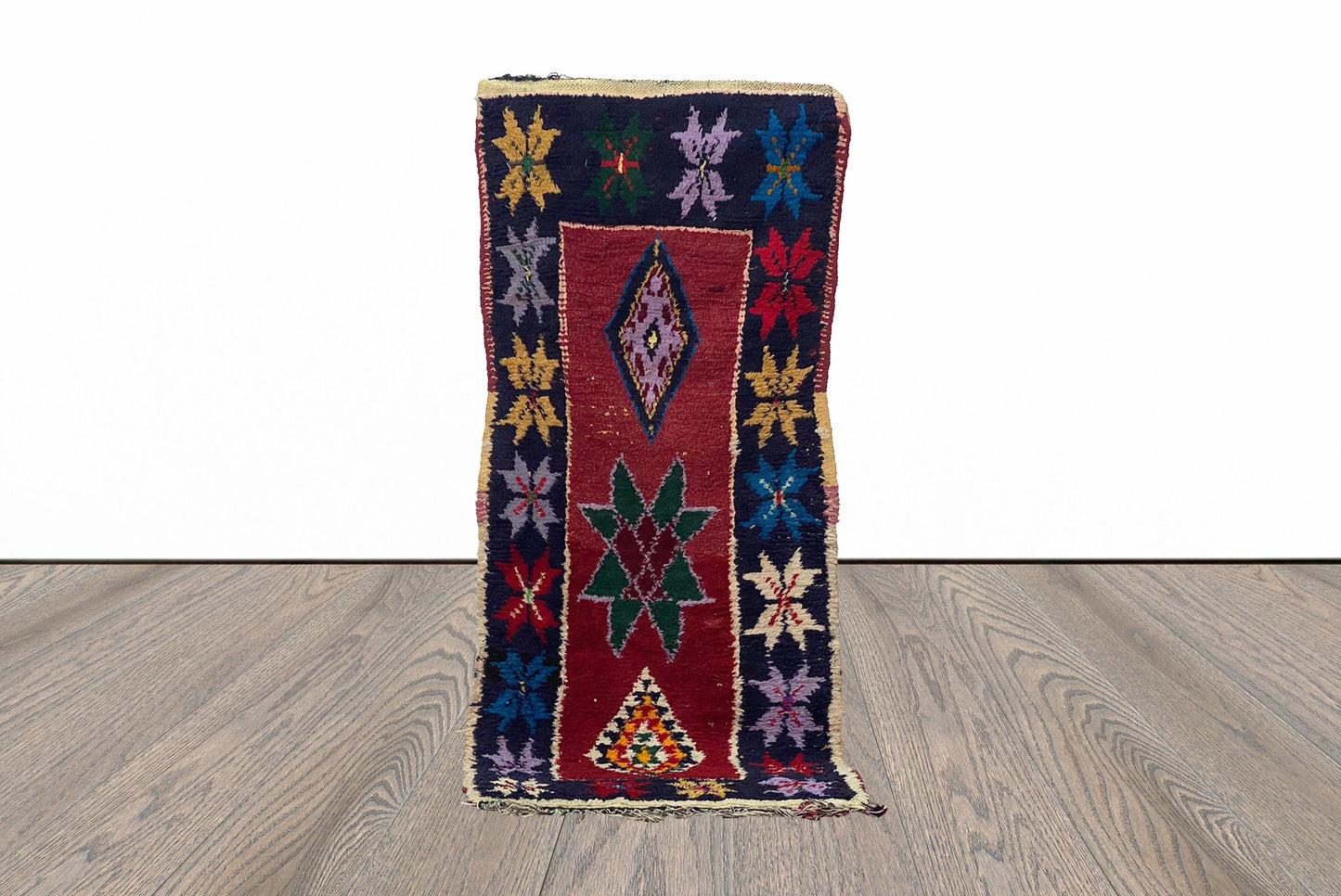 Tapis de couloir berbère marocain vintage 3x6.