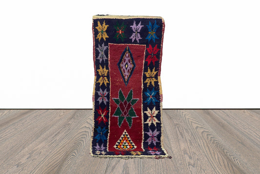 Tapis de couloir berbère marocain vintage 3x6.