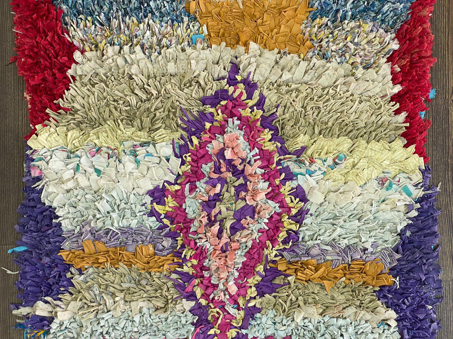 3x5 Colorful Boucherouite Berber Rug Runner.