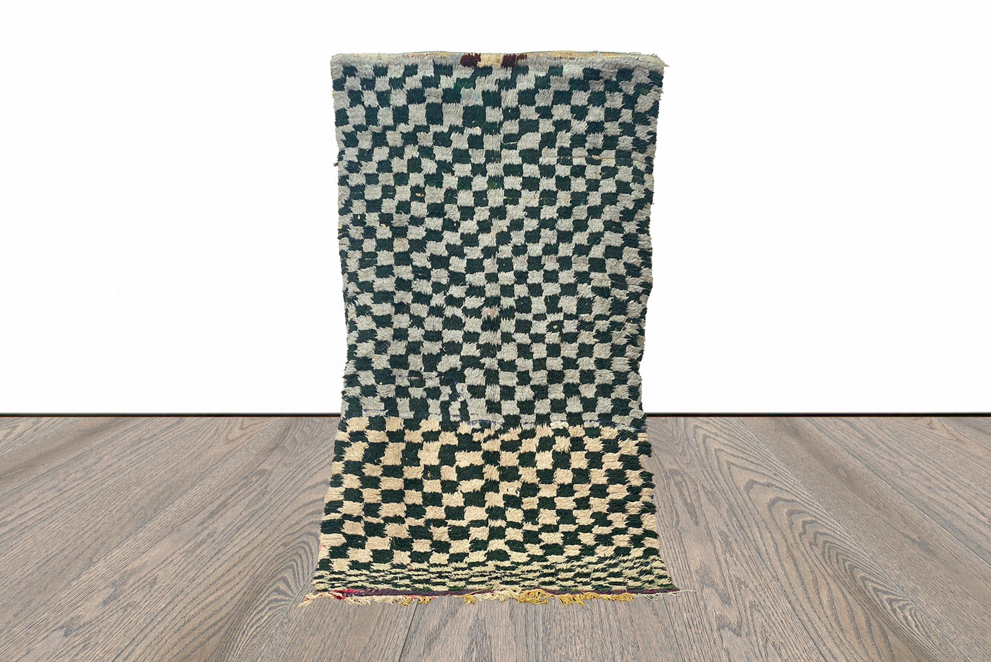 Tapis berbère marocain à carreaux 7x4.