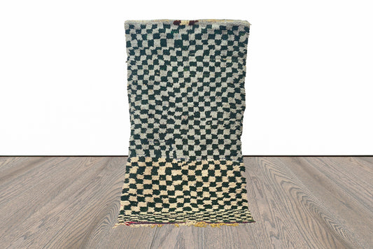 Tapis berbère marocain à carreaux 7x4.