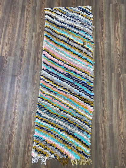 2x6 Unique Moroccan Vintage Runner Rug.