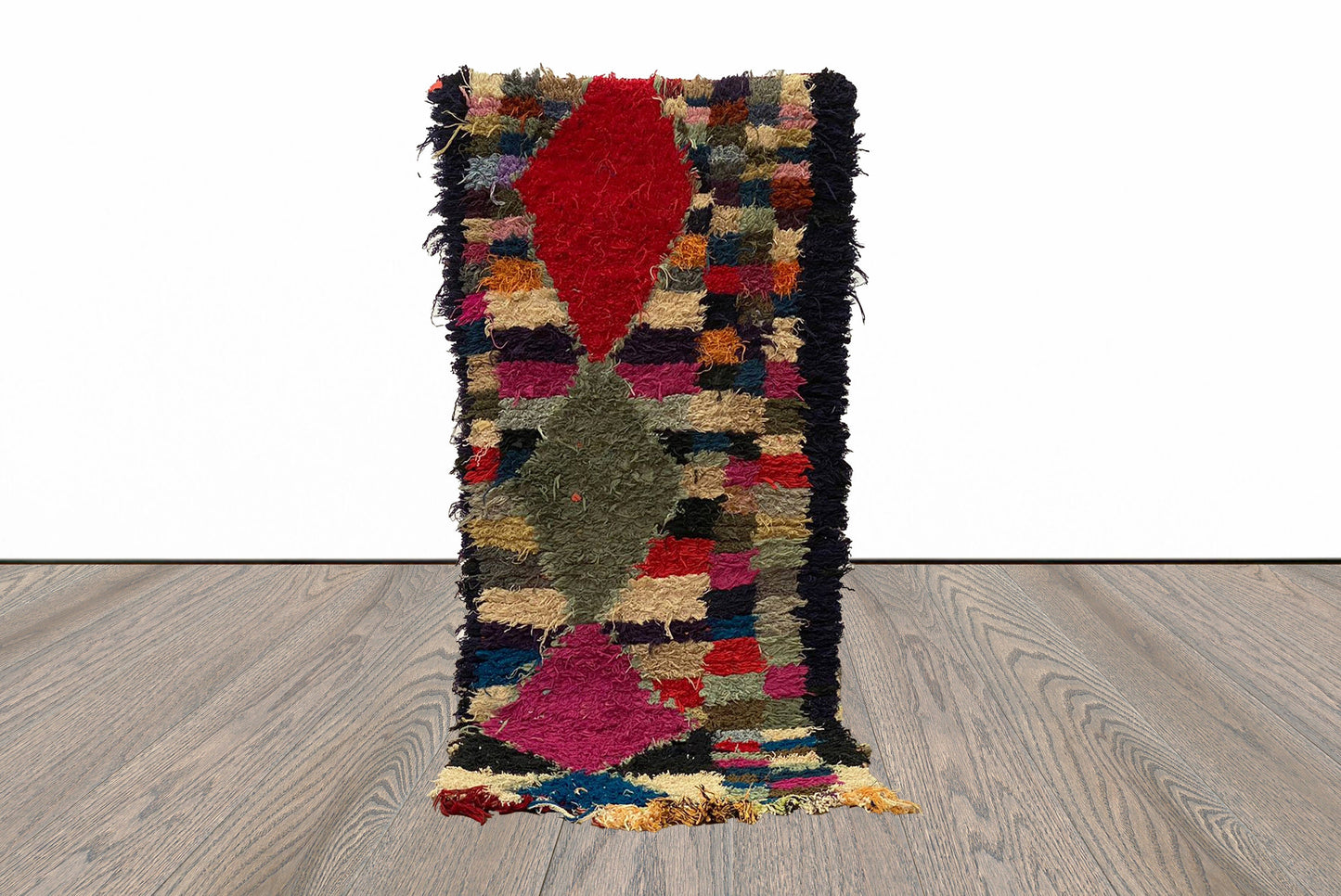 2x5 Small Berber Morocco Runner Rug.