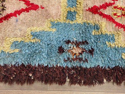 Tapis berbère vintage tissé à la main 3x8, tapis marocains étroits.