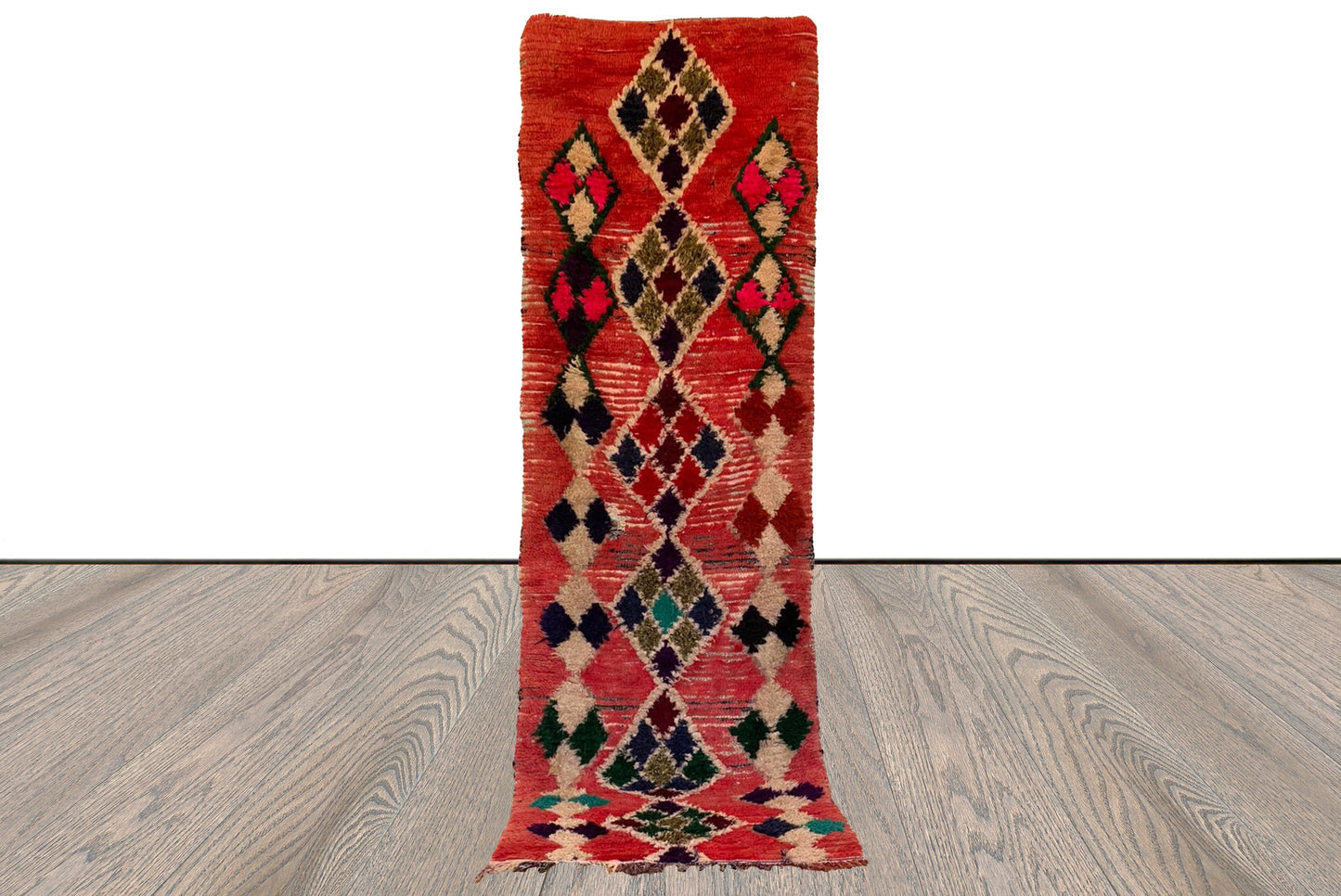 Large Narrow Runner Morocco Rugs, 3x10 Moroccan Vintage Berber Rug.