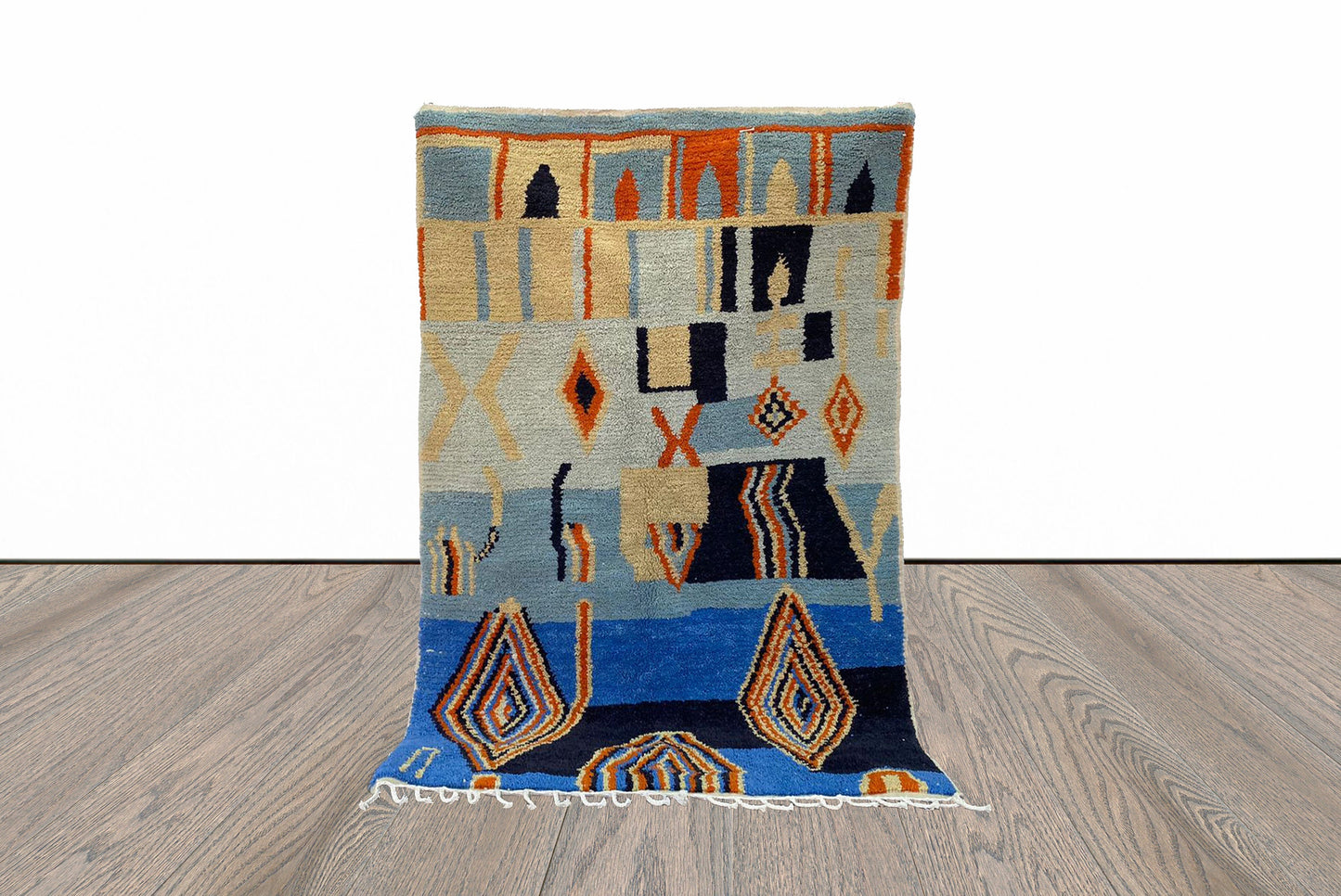 6x4 Feet Colorful Moroccan Abstract Soft Rug.