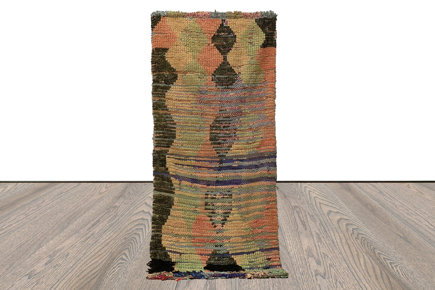 3x6 Faded narrow small runner Rugs ,Vintage Moroccan Berber worn Rug.