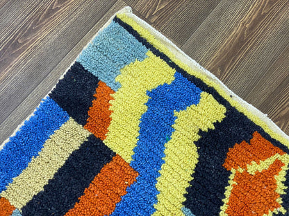 4x6 Feet Abstract Colorful Rug, Soft Area Rug.