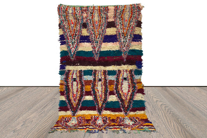 Tapis berbère vintage 4x7. Tapis shag marocains.