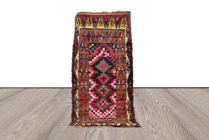 Tapis marocain authentique vintage 7x3.