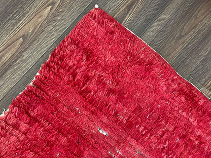 Tapis de couloir berbère marocain rouge 9x3.