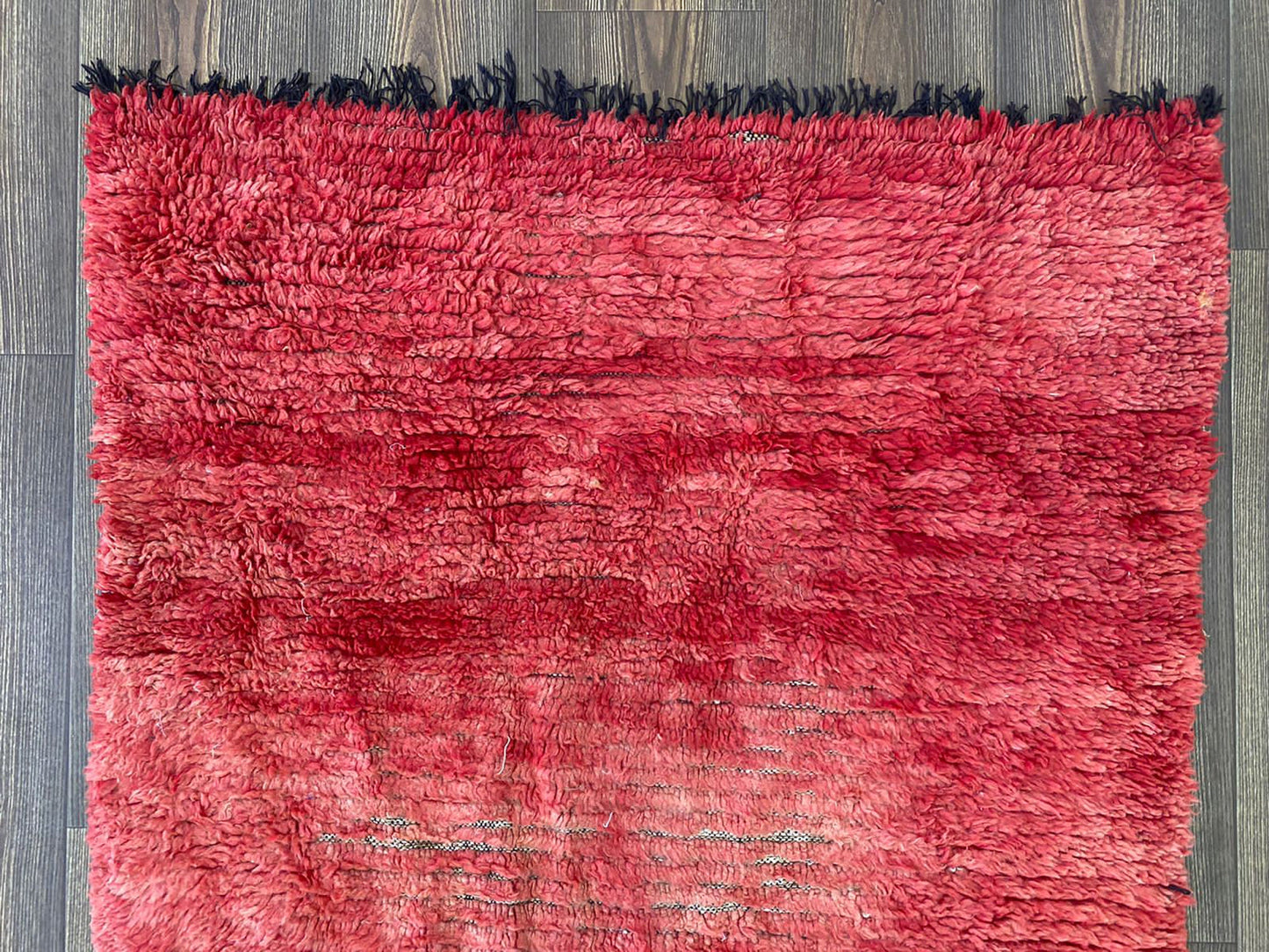 Tapis de couloir berbère marocain rouge 9x3.