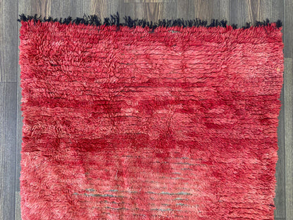 Tapis de couloir berbère marocain rouge 9x3.