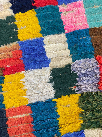 Tapis de couloir à carreaux colorés 3x6.