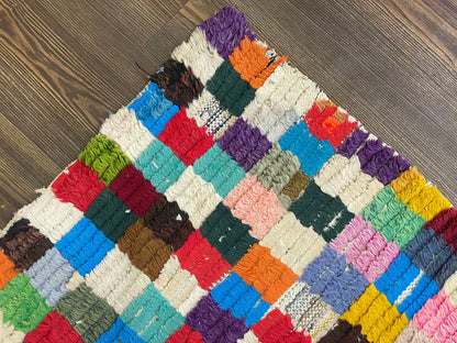 Tapis de couloir à carreaux colorés 3x6.