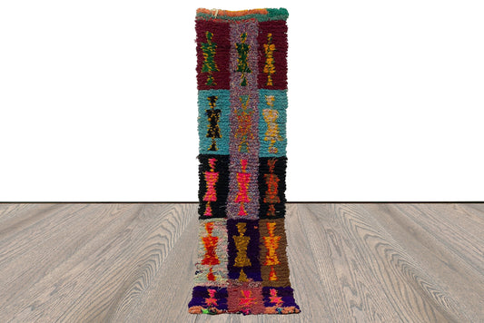 2x7 Extra narrow runner Berber Moroccan Rug, vintage bohemian Rug.