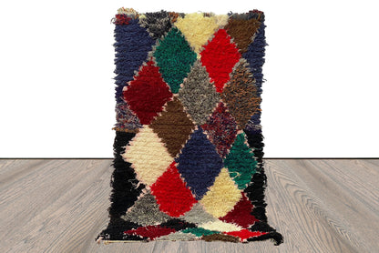 Berber Handwoven colorful runners Rug, 3x6 Narrow Moroccan runner rug