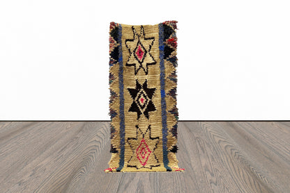 Tapis de couloir tribal marocain coloré 3x7.