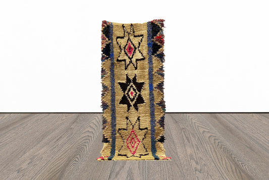 Tapis de couloir tribal marocain coloré 3x7.