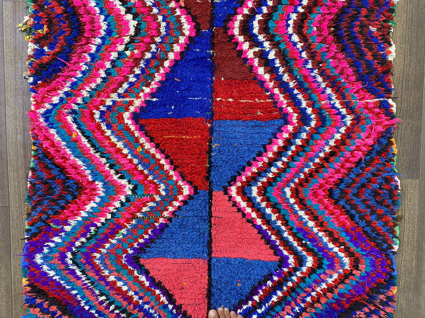 Tapis de couloir berbère vintage marocain 4x9.