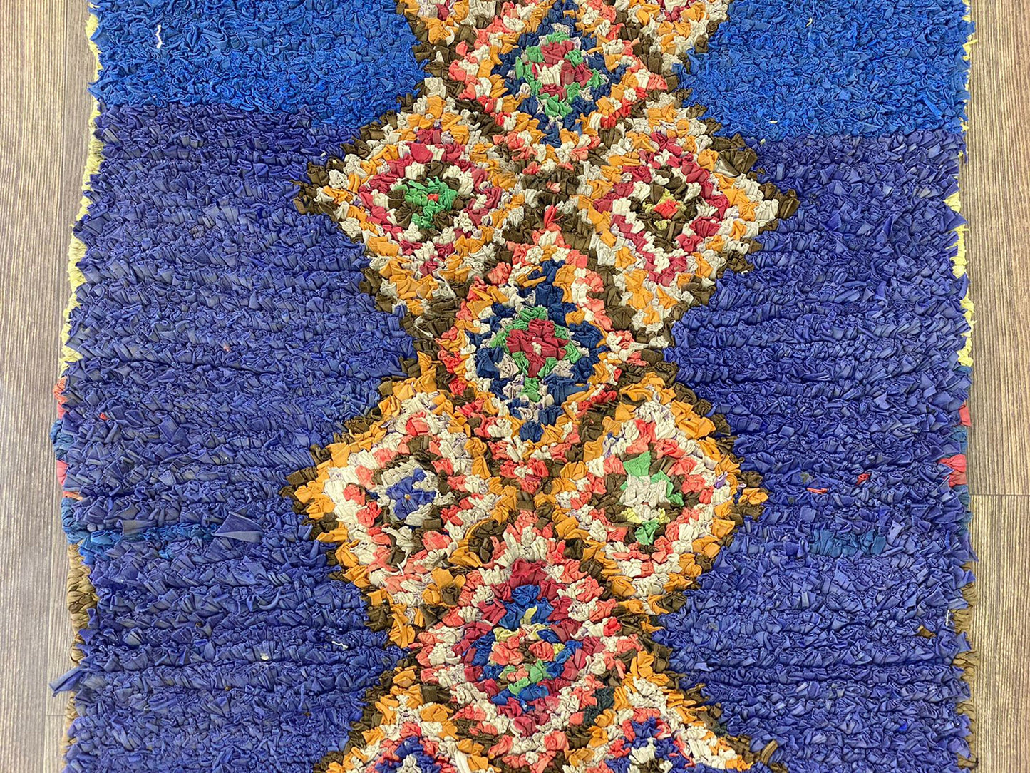 2x10 Feet colorful Boucherouite Runner Rug.