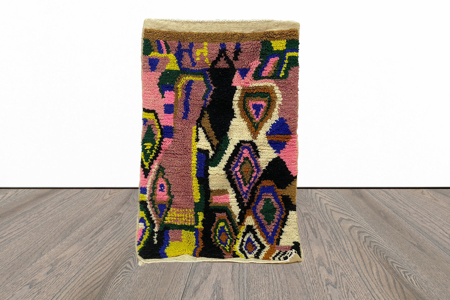 Moroccan Berber custom Hand Made runner Rug.