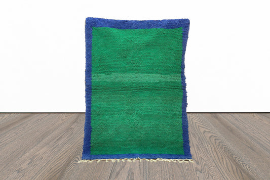 Tapis marocain, tapis berbères marocains verts, tapis fait main.