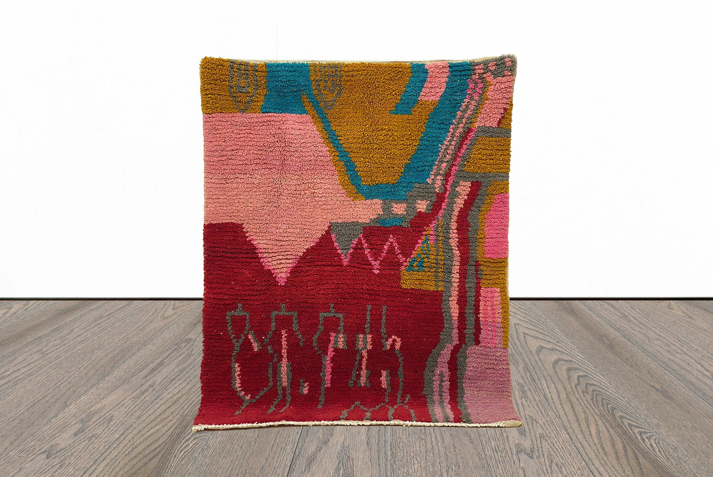 Handmade Berber Custom rug, Moroccan custom wool rugs for living room.