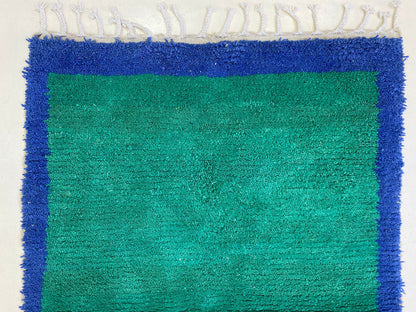 Tapis marocain, tapis berbères marocains verts, tapis fait main.