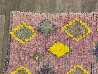 Tapis de couloir marocain coloré à losanges 3x8.