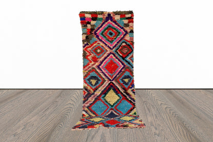 Tapis de couloir marocain multicolore Diamond 3x9.