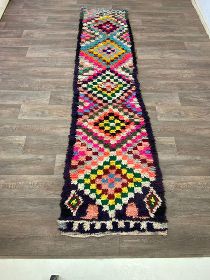 Tapis de couloir long à carreaux marocains 3x10.