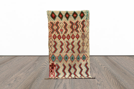 Petit tapis marocain coloré 4x7.