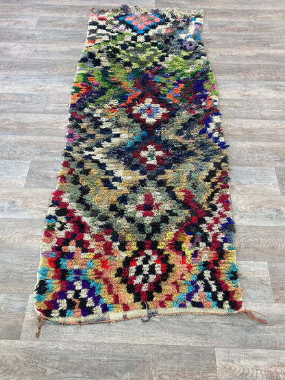 Tapis marocain à carreaux étroits 3x8,5.