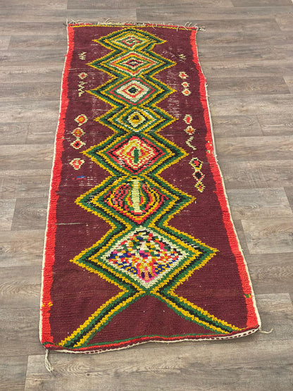 Long tapis berbère coloré 3x8.