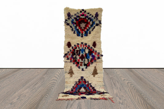 Tapis berbère vintage coloré 3x8,5.