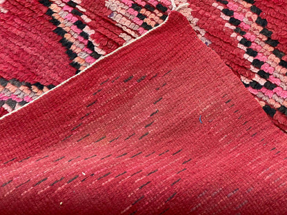 Tapis de couloir long marocain rouge 3x14.